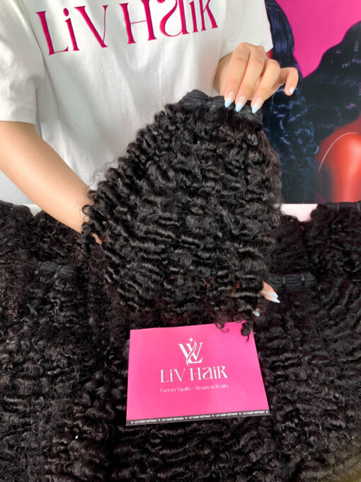BURMESE CURLY HAIR        - raw vietnamese hair, high quality - Image 2
