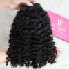 Natural texture of human hair in boho braid style